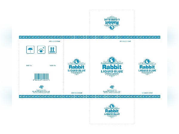 Rabbit Liquid Blue With Border - Faraz Akbar
