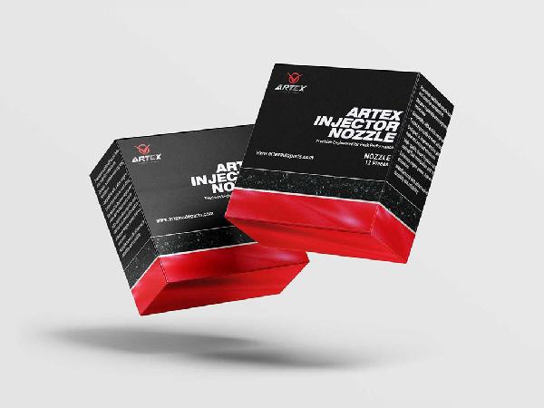 Square Box Mockup Red - Faraz Akbar